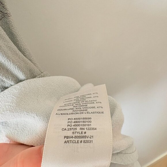 Aritzia Wilfred Bellow Mini Dress Sage Frost Green Floral Size 4 - Picture 8 of 8